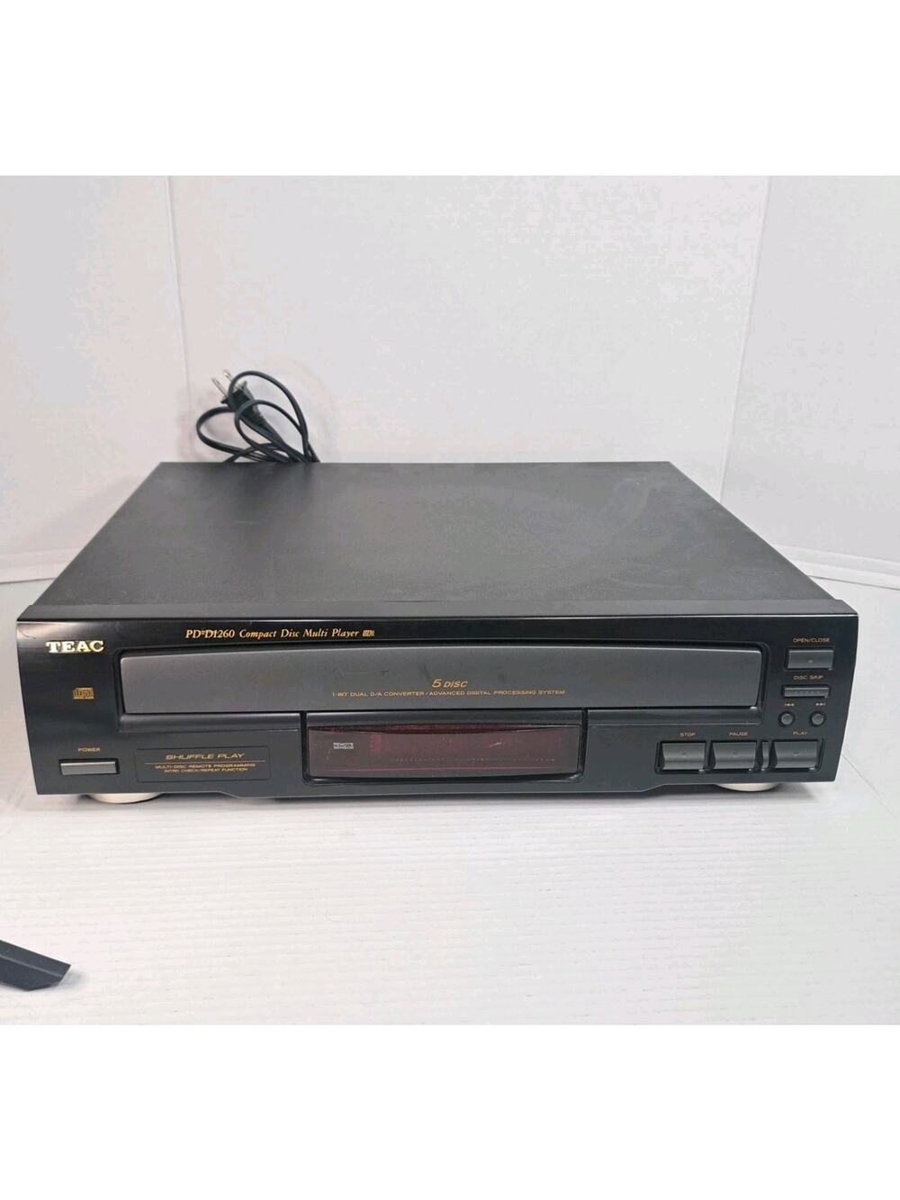 Vintage TEAC PD-D1260 5 Disc CD Changer Compact Disc Multi Player Tested Works